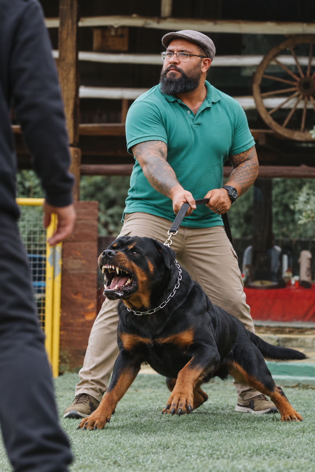 Cães prontos para defesa